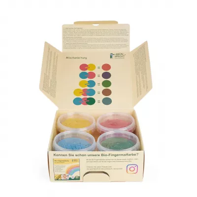 Set Plastilina organica, pentru copii, 2 ani+, la tub, 4 culori, moale, nelipicioasa, usor de modelat, Grunspecht 680-00