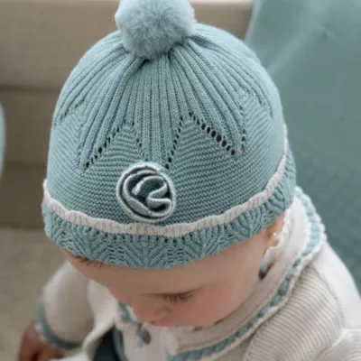 Set Roz Piersica caciula si manusi pentru nou-nascut ECOFRIENDS- Mayoral   12 luni