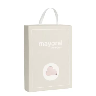 Set Roz Piersica caciula si manusi pentru nou-nascut ECOFRIENDS- Mayoral   18 luni