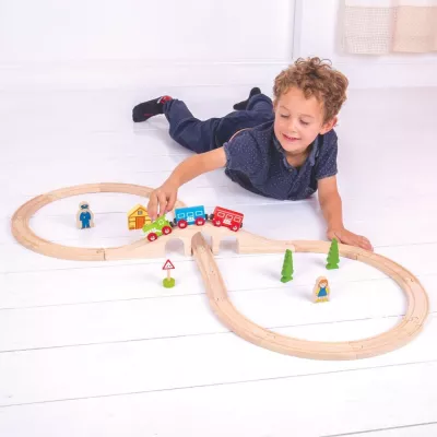 Set - Tren cu cale ferata circulara - BigJigs