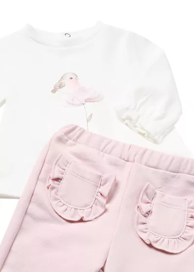 Set  trening 3 piese ECOFRIENDS - Flori- Mayoral 4-6 luni (70 cm)