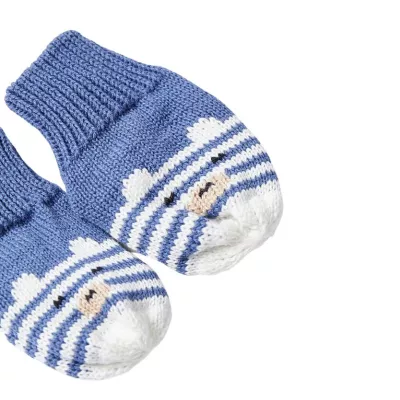 Set Urs bleu caciula si manusi pentru nou-nascut ECOFRIENDS- Mayoral     