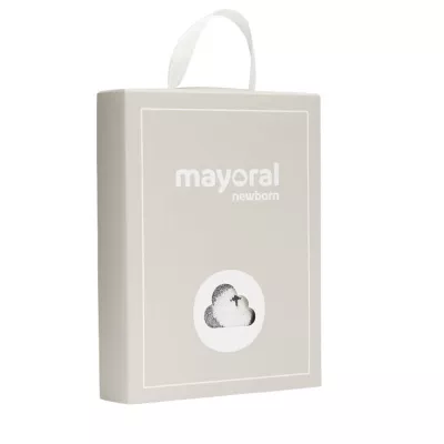 Set Urs gri caciula si manusi pentru nou-nascut ECOFRIENDS- Mayoral    6 luni