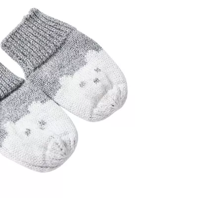 Set Urs gri caciula si manusi pentru nou-nascut ECOFRIENDS- Mayoral    6 luni