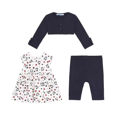 Set 3 piese - Bolero + Rochita + Leggings - Mayoral 