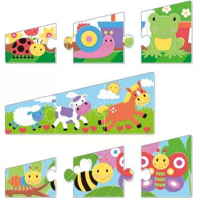 Set 6 puzzle - Animalute jucause (3 piese)