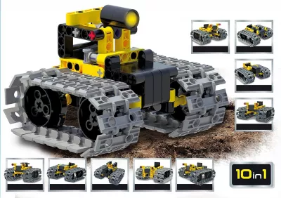 Set STEM 10 in 1 - Tractor cu LED