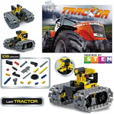 Set STEM 10 in 1 - Tractor cu LED