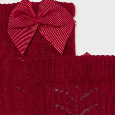 Sosete elegante fundita  - Rosu - Mayoral   24 luni (92 CM)