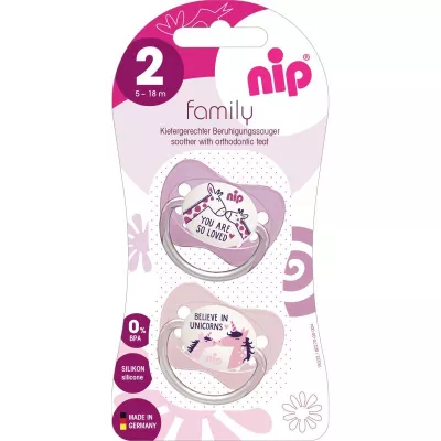 Suzeta Family Silicon marimea 2 (5 - 18 luni), nip 31004 girafa/unicorn