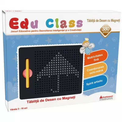 Tablita de desen cu magneti - 380 piese - Edu Class