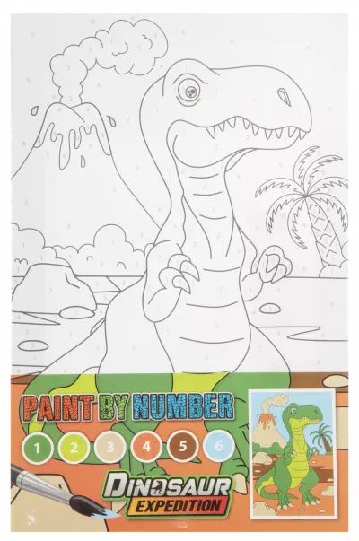 Tablou pictez pe numere - Dinozaur vesel