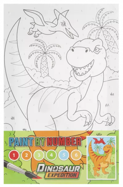 Tablou pictez pe numere - Dinozaur