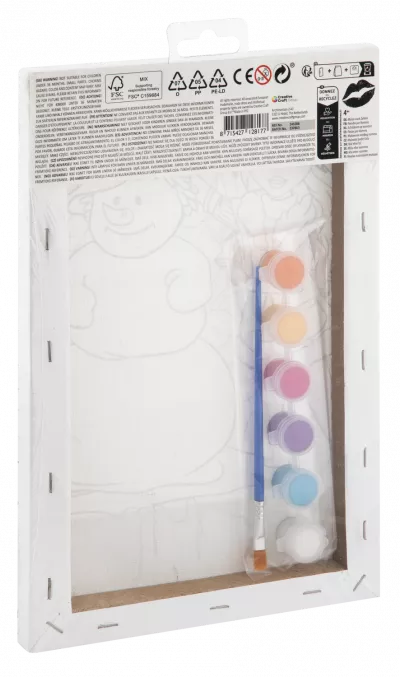 Tablou pictura pe numere - Distractie cu omul de zapada