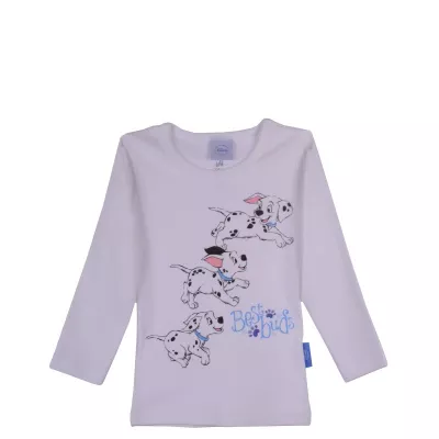 Tricou alb cu maneca lunga Best buds  4 ani