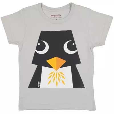 Tricou gri Pinguin 4 ani