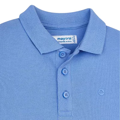 Tricou polo clasic cu maneca scurta - Bleu  - Mayoral 8 ani