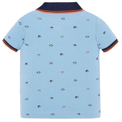 Tricou polo clasic cu maneca scurta si imprimeu - Bleu - Mayoral