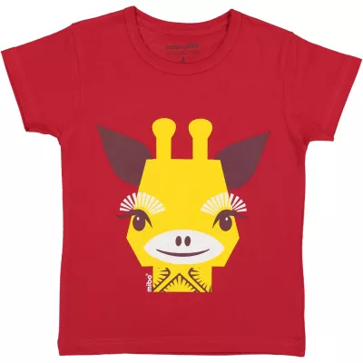 Tricou rosu Girafa 2 ani