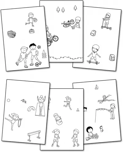 Water Magic: Carte de colorat Ora de sport