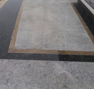 Pavare terasa exterioara cu granit Verde Butterfly in Iasi - Din portofoliul Vinca