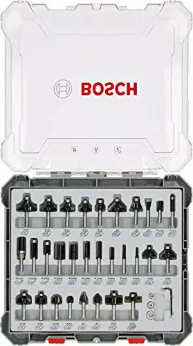 Bosch Set freze de profilat canturi, 30buc, mixte, tijă 8mm