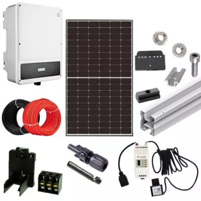 Kit fotovoltaic 3.28 kW on grid, panouri Jinko Solar, invertor monofazat GoodWe, tigla metalica