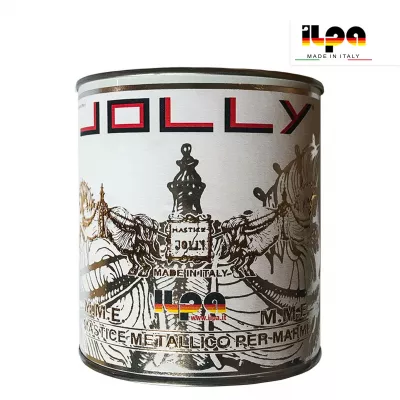 Adeziv mastic argintiu metalic pentru marmura, granit, travertin, piatra naturala, Ilpa, Jolly Metallico Argento, 1 kg