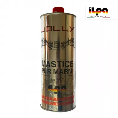 Adeziv mastic lichid alb pentru lipire si restaurare marmura, granit, travertin, piatra naturala, Ilpa, Jolly Bianco Liquido, 0.75l