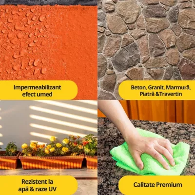 Impermeabilizant cu usor efect de umed pentru intensificarea culorii pietrei naturale si marmurei, Vivo, Ilpa, 0.75L