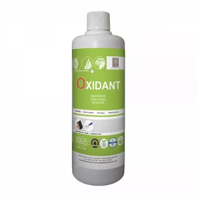 Solutie pe baza de apa pentru indepartarea petelor galbene si taninilor provocate de umezeala Oxidant, 1l, Faber, pentru piatra naturala, ciment, caramida aparenta, ceramica
