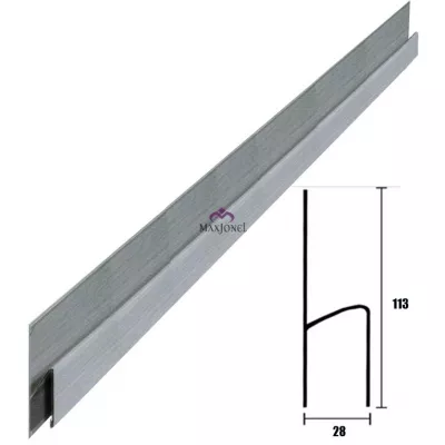 Dreptar aluminiu sectiune h 113X28 mm 1500 mm