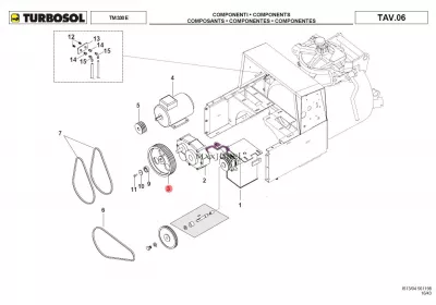 Fulie motor pentru pompa Turbosol TM330