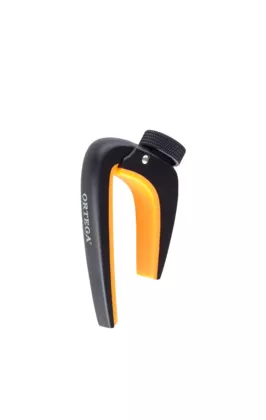 Capodastru Ortega SMCPADCV-SBK Curved FB Satin Black/Orange