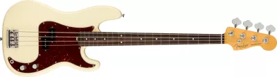 Chitare bass - Chitara bass American PRO II Precision Bass (Culori Fender: Olympic White; Fretboard: Rosewood), guitarshop.ro