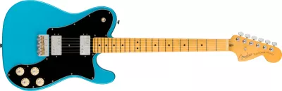 Chitare electrice - Chitara electrica American PRO II Telecaster Deluxe (Fretboard: Maple; Culori Fender: Miami Blue), guitarshop.ro