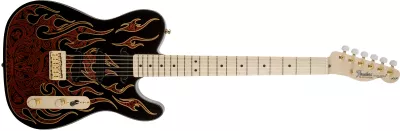 Chitare electrice - Chitara electrica Fender James Burton Telecaster (Culoare: Red Paisley Flames), guitarshop.ro