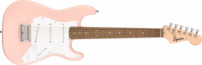Chitare electrice - Chitara electrica Squier Mini Strat 3/4 V2 Shell Pink, guitarshop.ro