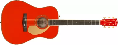 Chitare acustice/electro-acustice - Chitara electro-acustica Fender Paramount PM-1E Dreadnought FSR (Culori Fender: Fiesta Red), guitarshop.ro