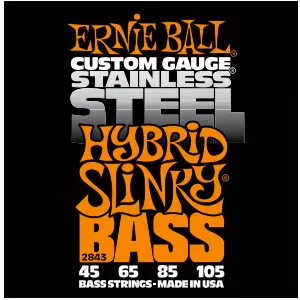 Corzi chitara bass - Corzi bass Ernie Ball 2843 45-105 Hybrid Slinky Stainless Steel, guitarshop.ro