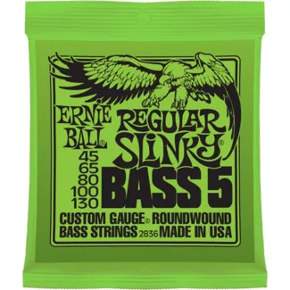 Corzi chitara bass - Corzi chitara bass Ernie Ball Regular Slinky 5-string Nickel Wound .045-.130, guitarshop.ro