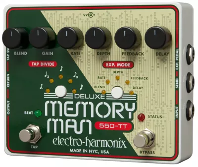 Efecte chitara electrica - Electro-Harmonix Deluxe Memory Man w/Tap Tempo 550-TT, guitarshop.ro