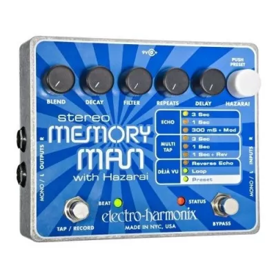 Efecte chitara electrica - Electro-Harmonix Stereo Memory Man with Hazarai, guitarshop.ro