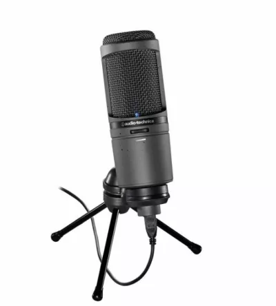 Microfoane de studio (voce & instrument) - Microfon broadcast-podcast Audio-Technica AT2020 USBi, guitarshop.ro
