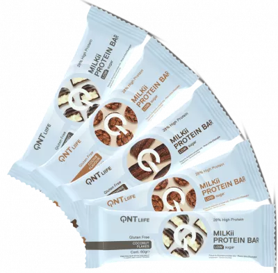 Batoane & Shake-uri - 5 Batoane QNT Milkii Protein Bar 60g Cookie, advancednutrition.ro
