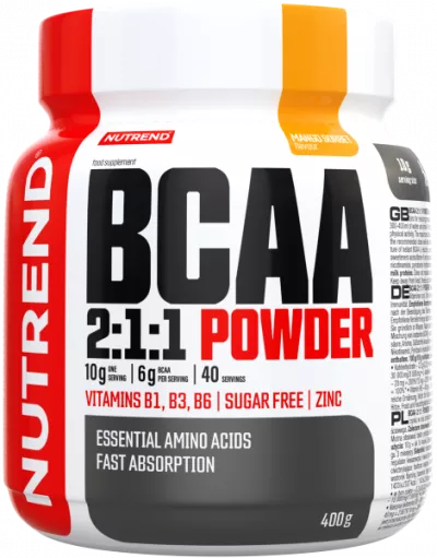 BCAA - Nutrend BCAA 2:1:1 Powder 400g Mango, advancednutrition.ro