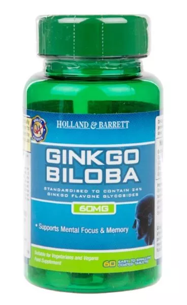 Stimulatoare - Holland & Barrett Ginkgo Biloba 60mg 60 Tablete, https:0769429911.websales.ro