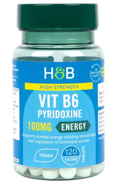 Vitamine - Holland & Barrett High Strength Vitamin B6, 100mg 120 Tablete, https:0769429911.websales.ro