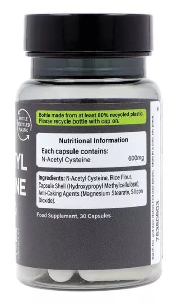Holland & Barrett PE Nutrition N-Acetyl Cysteine 600mg 30 Capsule