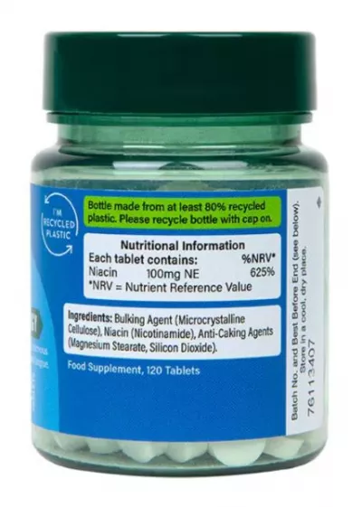 Vitamine - Holland & Barrett Vit B3, 100mg 120 Tablete, https:0769429911.websales.ro